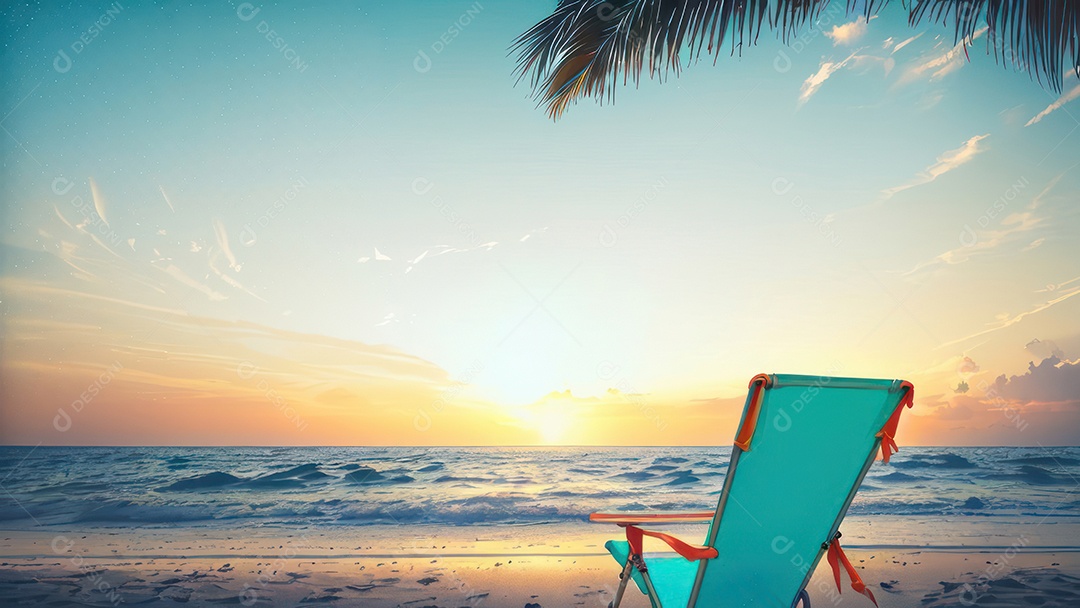 Imagem realista de uma linda praia paisagem.