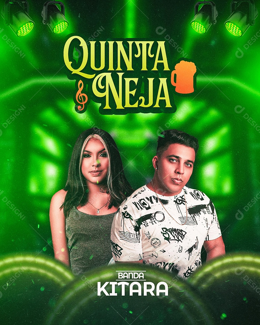 Flyer Show Banda Kitara Social Media PSD Editável
