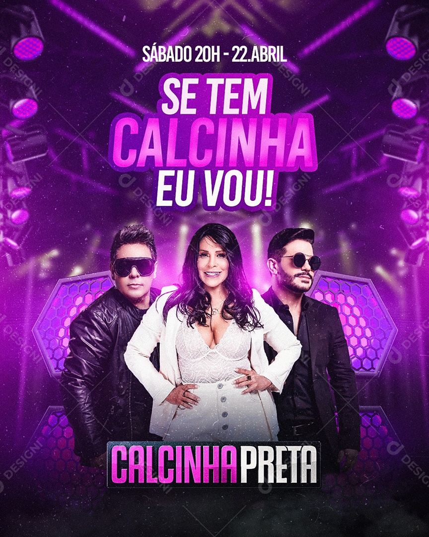 Flyer Show Calcinha Preta Story Social Media PSD Editável