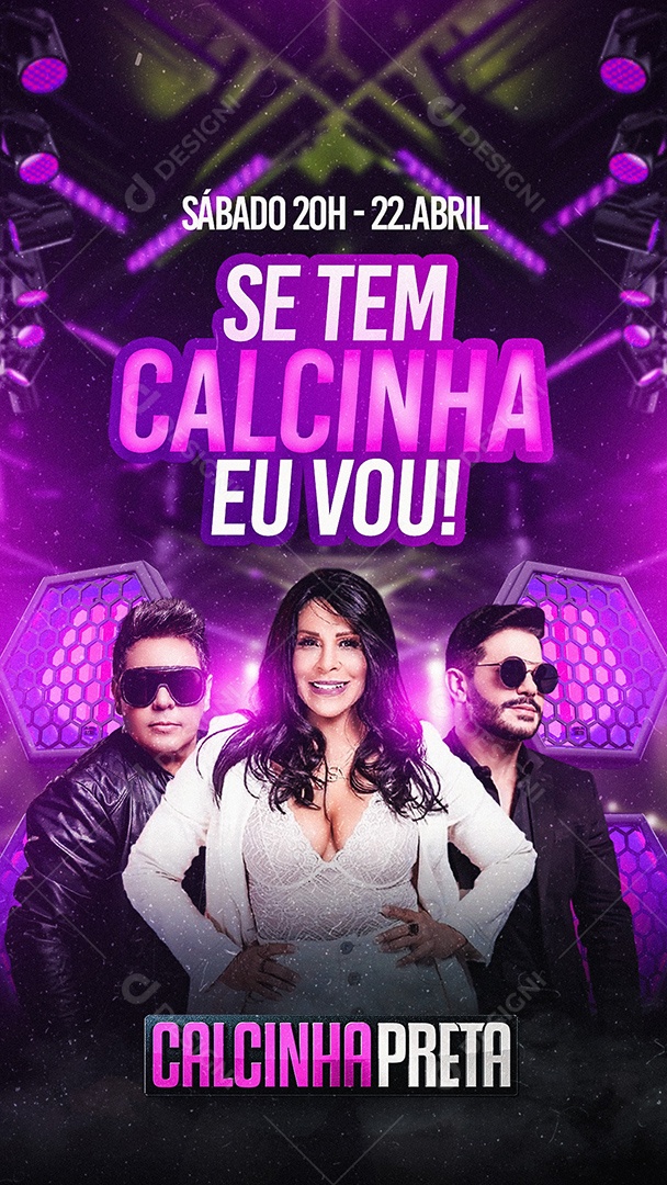 Flyer Show Calcinha Preta Story Social Media PSD Editável