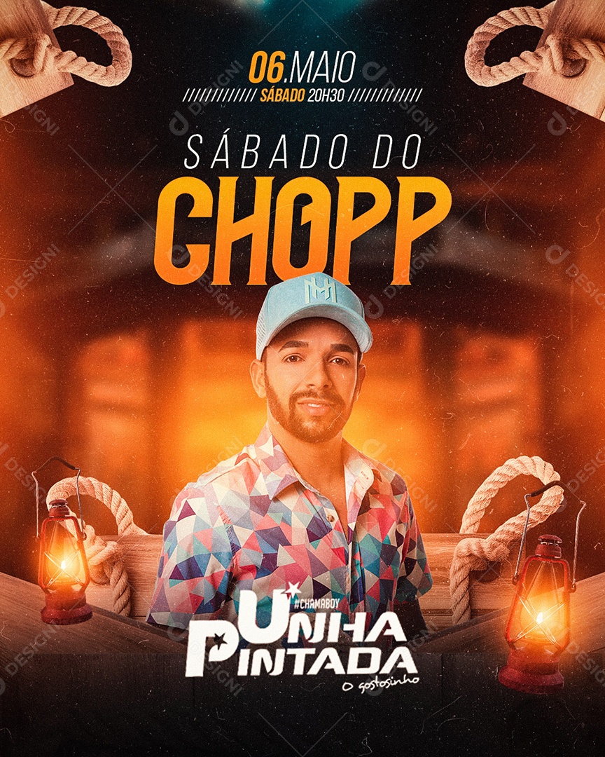 Flyer Show Unha Pintada Story Social Media PSD Editável