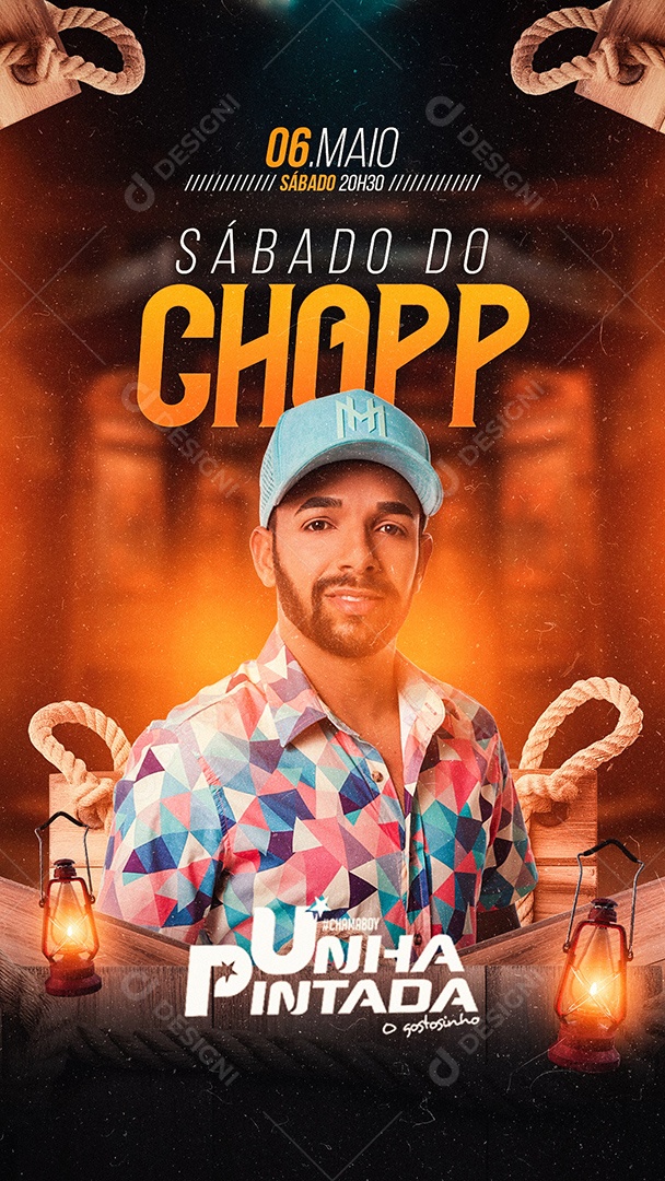 Flyer Show Unha Pintada Story Social Media PSD Editável