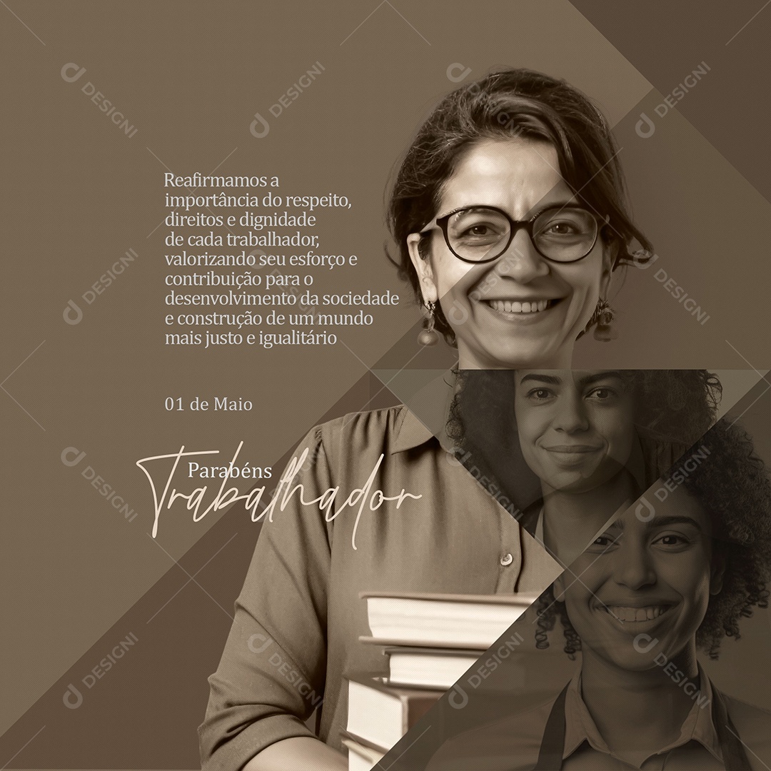 Parabéns Trabalhador Dia do Trabalhador 1 de Maio Social Media PSD Editável