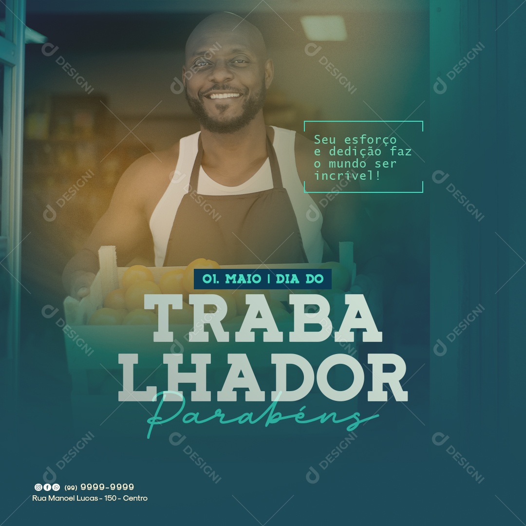 Labor Day Congratulations May 1st Social Media PSD Editable