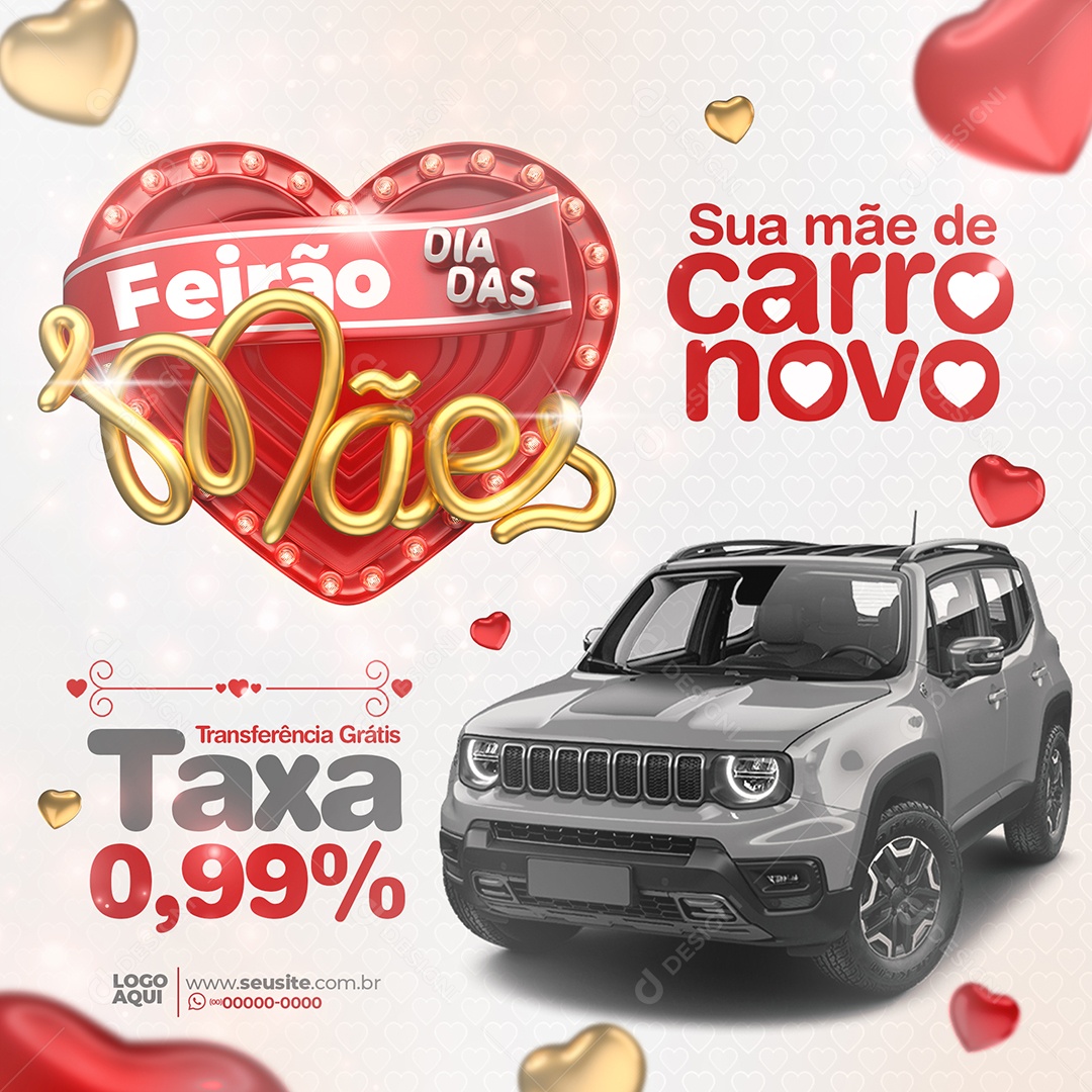 Social Media Feirão Dia Das Mães Sua Mães De Carro Novo PSD Editável
