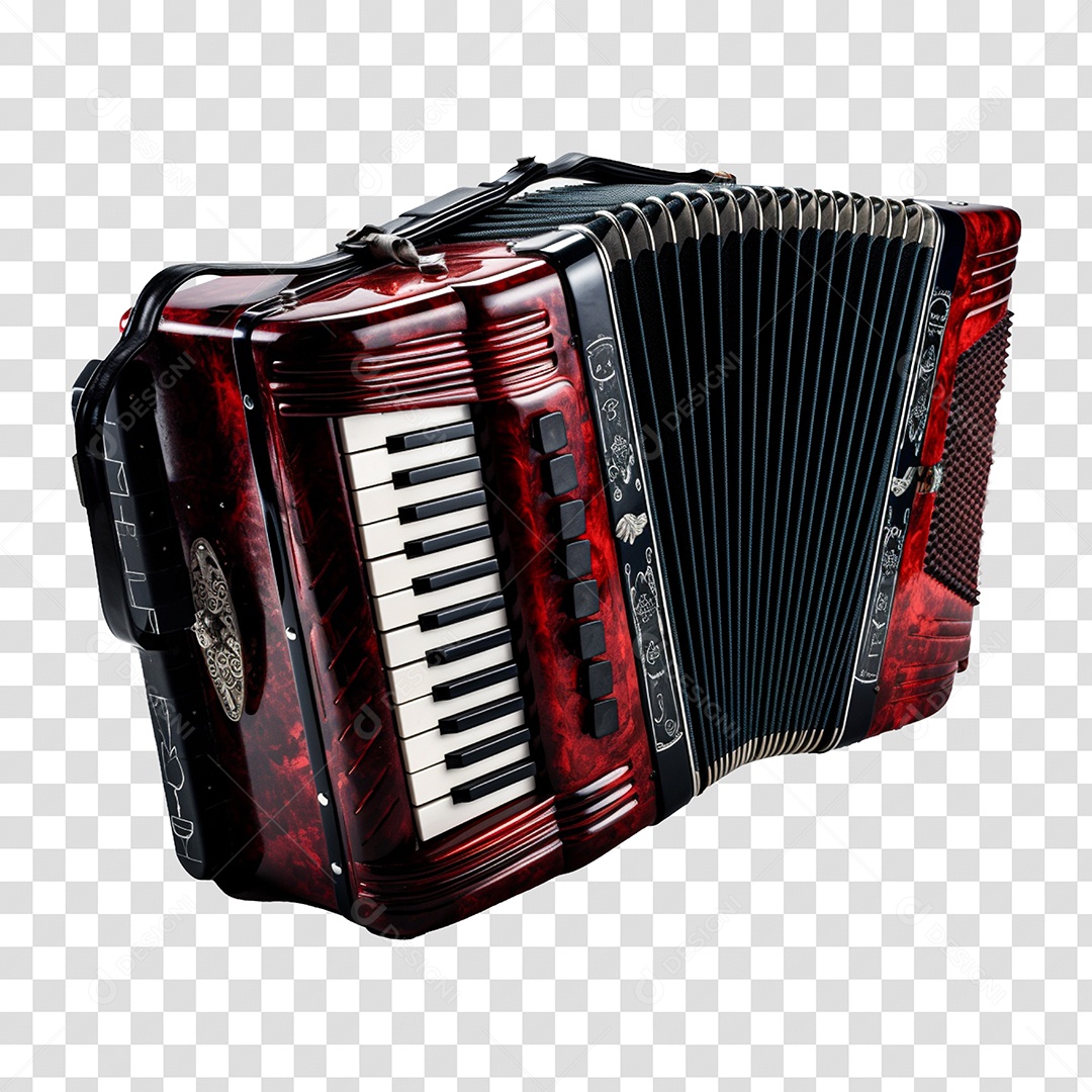 Sanfona De São João Elemento 3D PNG Transparente