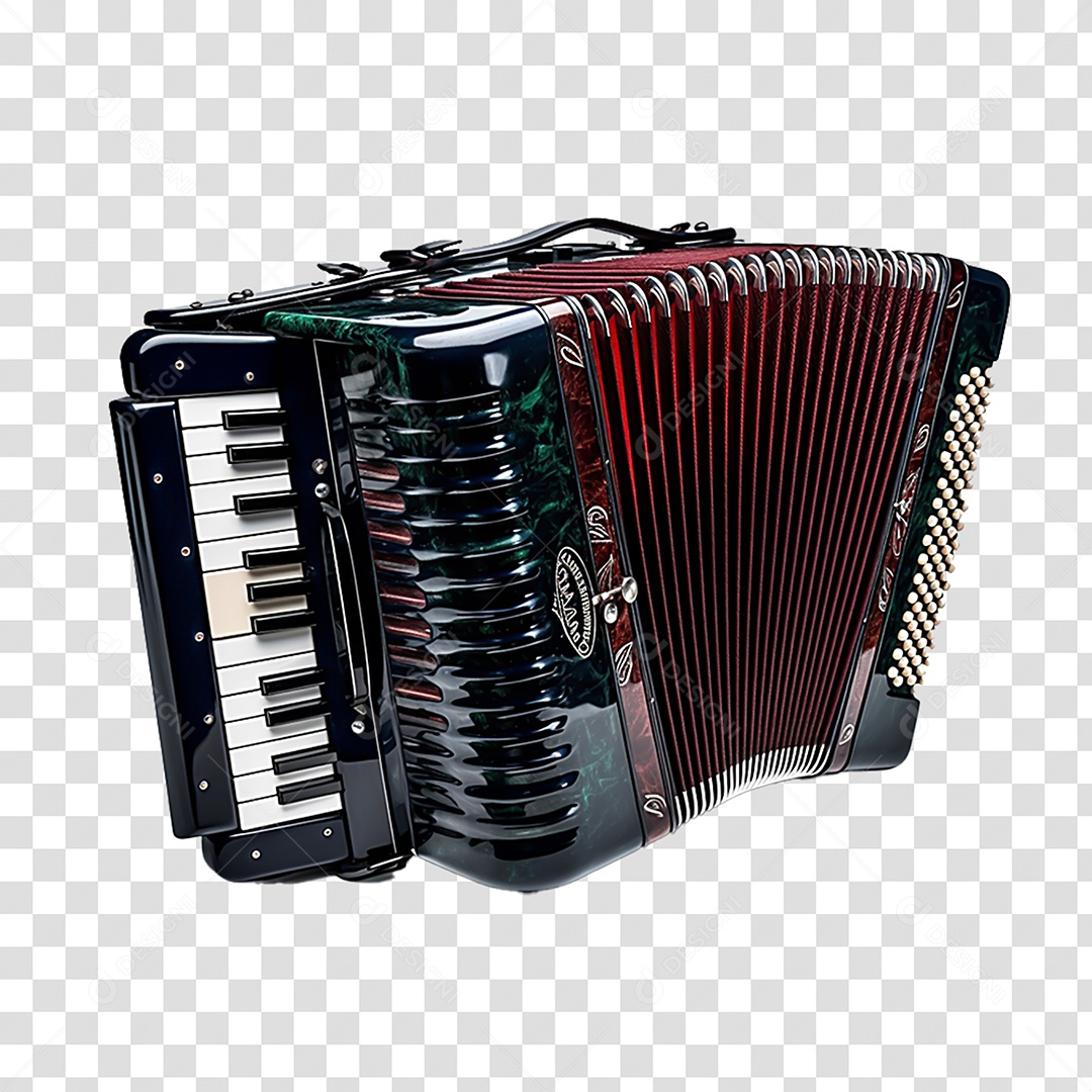 Sanfona De São João Elemento 3D PNG Transparente