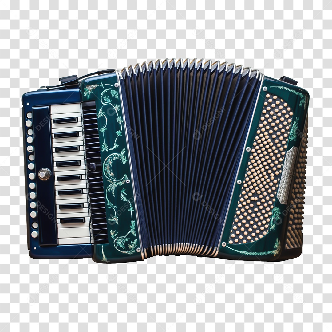 Sanfona De São João Elemento 3D PNG Transparente