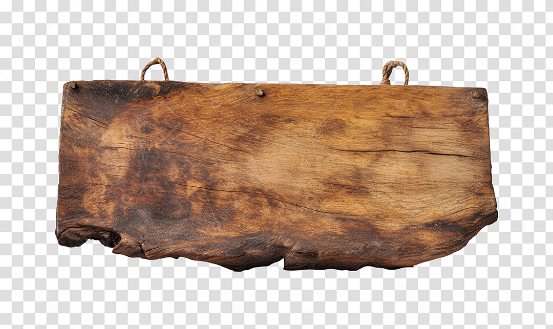 Elemento 3D Para Composição Tábua De Madeira Placa PNG Transparente