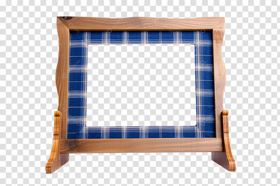 Elemento 3D Para Composição Moldura Quadro de Madeira PNG Transparente