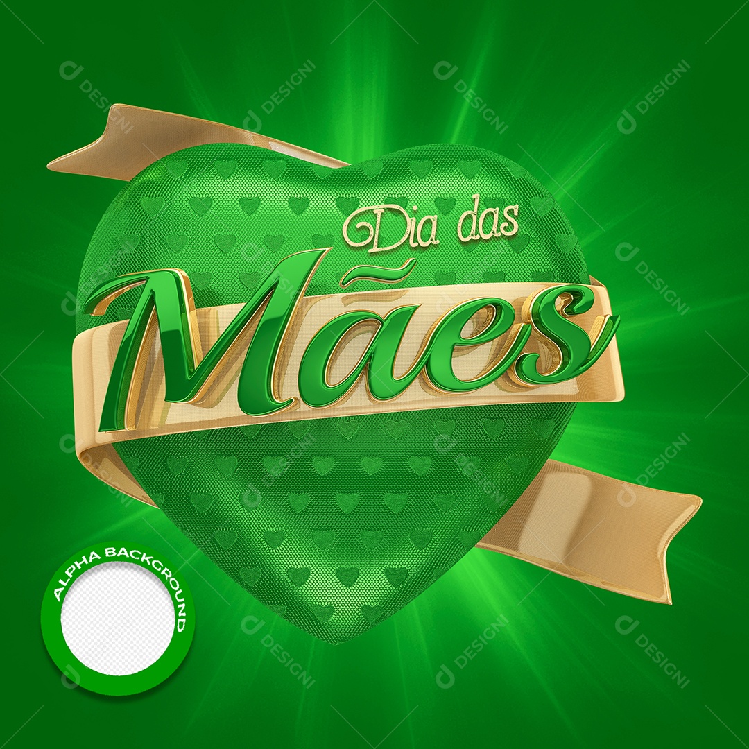 Selo 3D Para Composição Dia Das Mães PSD