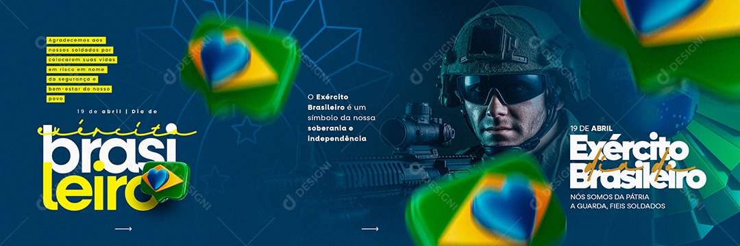 Nós Somos Da Pátria A Guarda Dia Do Exército Brasileiro Carrossel Social Media PSD Editável