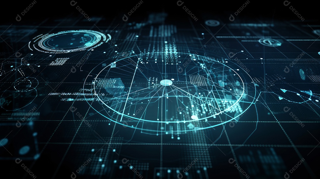 Conceito de análise no diagrama de dados do gráfico financeiro.