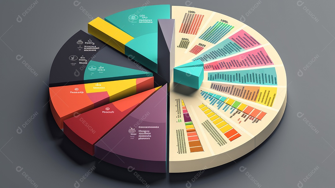 Conceito de análise no diagrama de dados do gráfico financeiro.