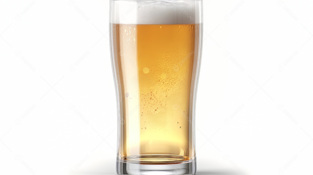 Copo de cerveja fresca e gelada.