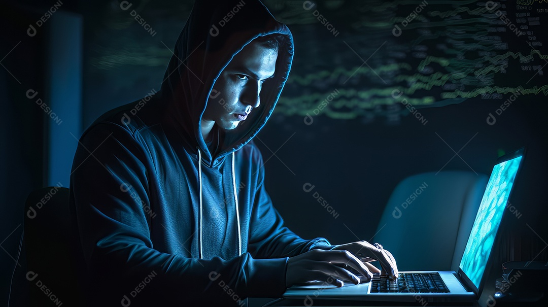 Alta tecnologia Hacker fraude Conceito Estoque foto para Cibernético ​Crime Conhecimento.