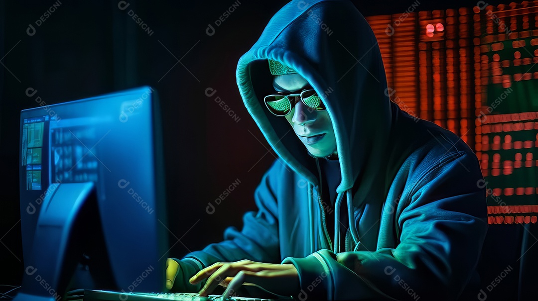 Alta tecnologia Hacker fraude Conceito Estoque foto para Cibernético ​Crime Conhecimento.