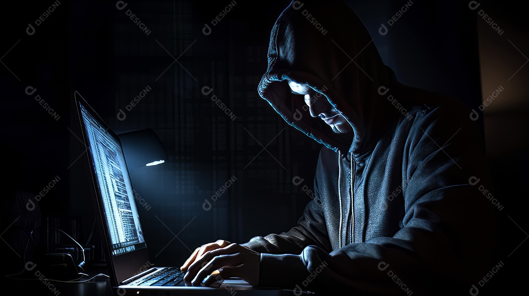 Alta tecnologia Hacker fraude Conceito Estoque foto para Cibernético ​Crime Conhecimento.