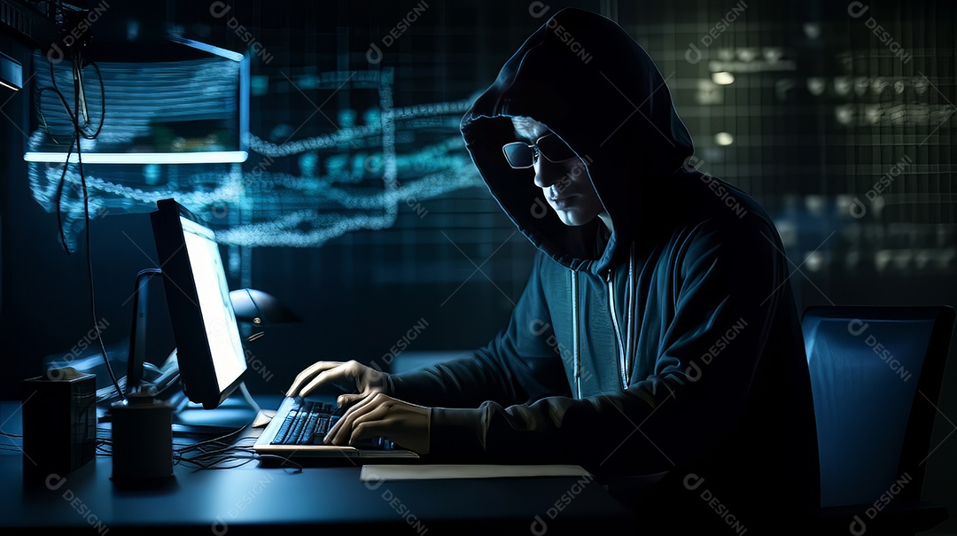 Alta tecnologia Hacker fraude Conceito Estoque foto para Cibernético ​Crime Conhecimento.