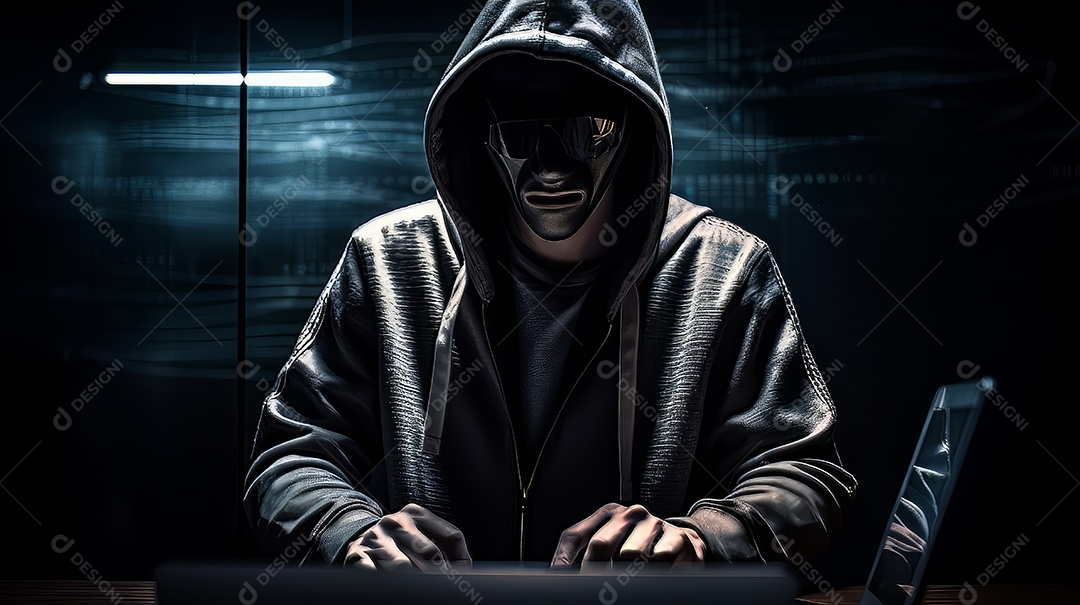 Alta tecnologia Hacker fraude Conceito Estoque foto para Cibernético ​Crime Conhecimento.