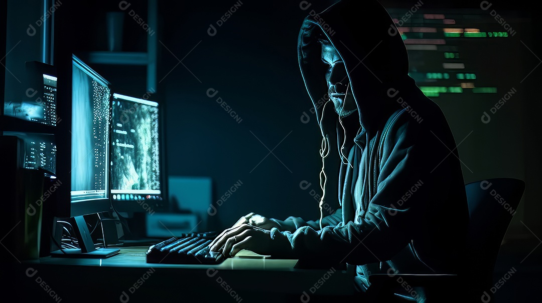 Alta tecnologia Hacker fraude Conceito Estoque foto para Cibernético ​Crime Conhecimento.