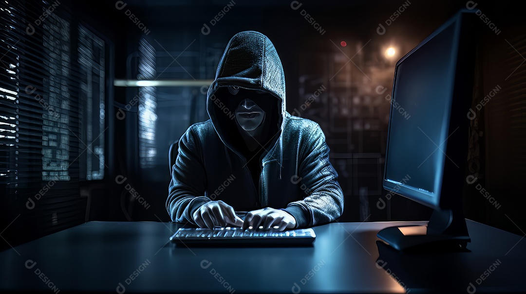 Alta tecnologia Hacker fraude Conceito Estoque foto para Cibernético ​Crime Conhecimento.