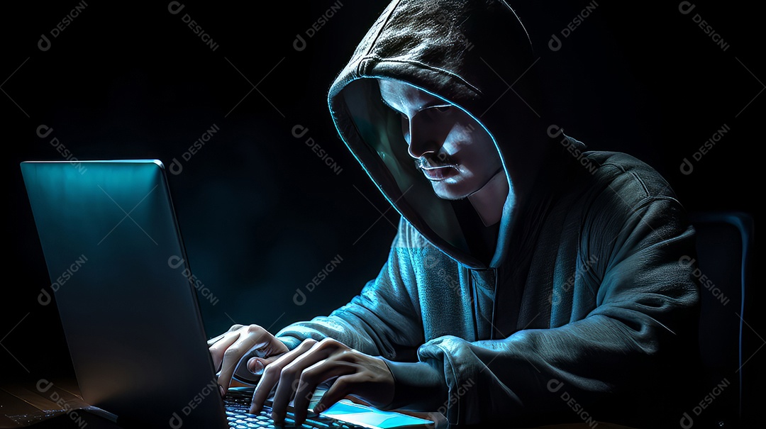 Alta tecnologia Hacker fraude Conceito Estoque foto para Cibernético ​Crime Conhecimento.