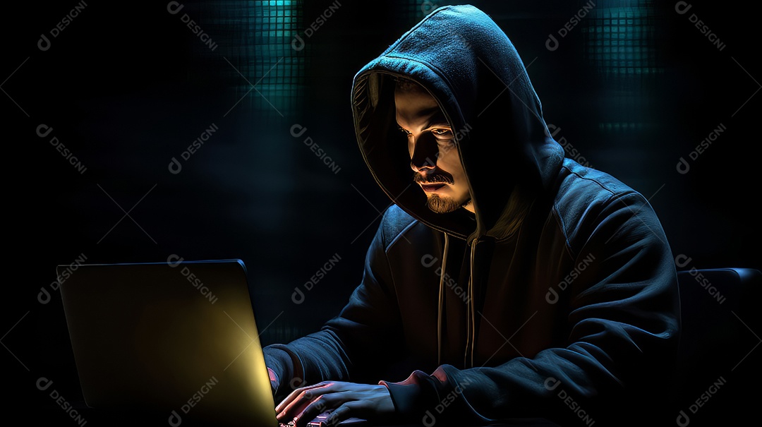 Alta tecnologia Hacker fraude Conceito Estoque foto para Cibernético ​Crime Conhecimento.