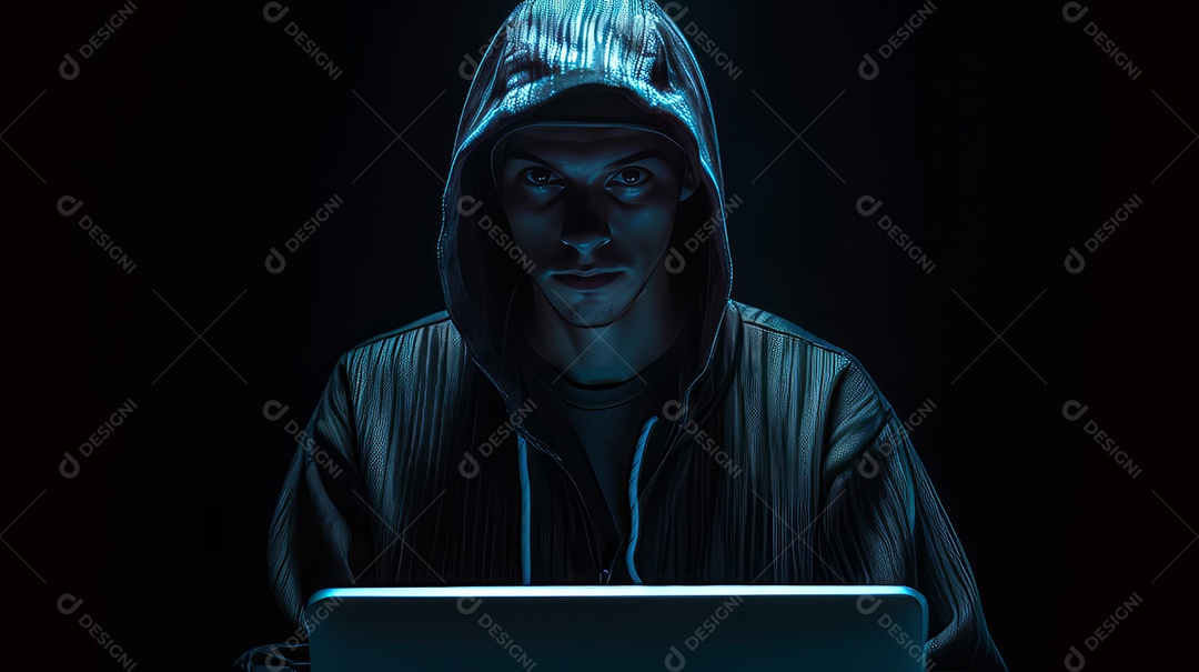 Alta tecnologia Hacker fraude Conceito Estoque foto para Cibernético ​Crime Conhecimento.