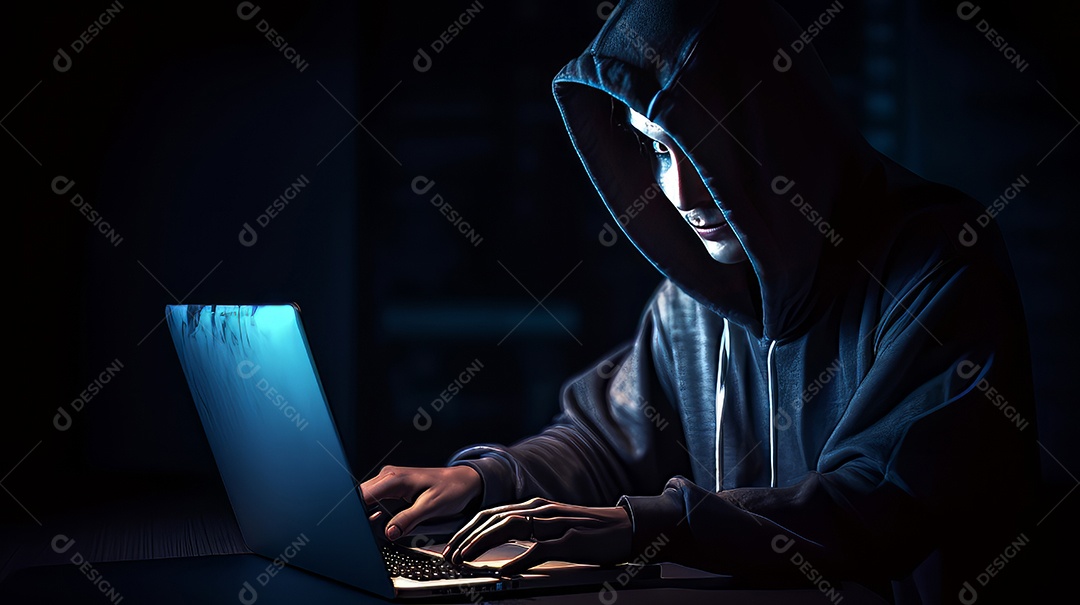 Alta tecnologia Hacker fraude Conceito Estoque foto para Cibernético ​Crime Conhecimento.