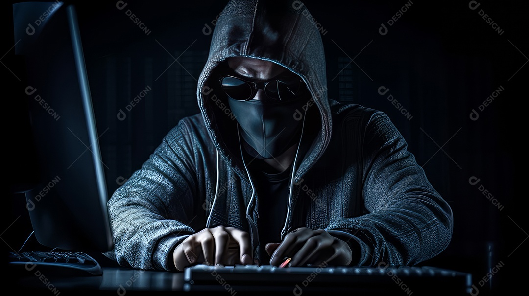Alta tecnologia Hacker fraude Conceito Estoque foto para Cibernético ​Crime Conhecimento.