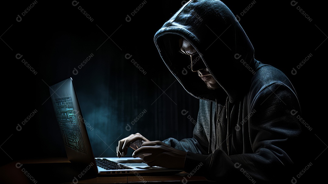 Alta tecnologia Hacker fraude Conceito Estoque foto para Cibernético ​Crime Conhecimento.