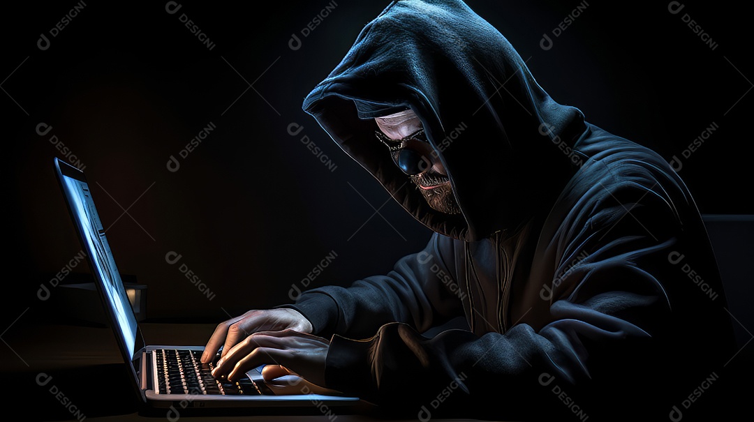 Alta tecnologia Hacker fraude Conceito Estoque foto para Cibernético ​Crime Conhecimento.
