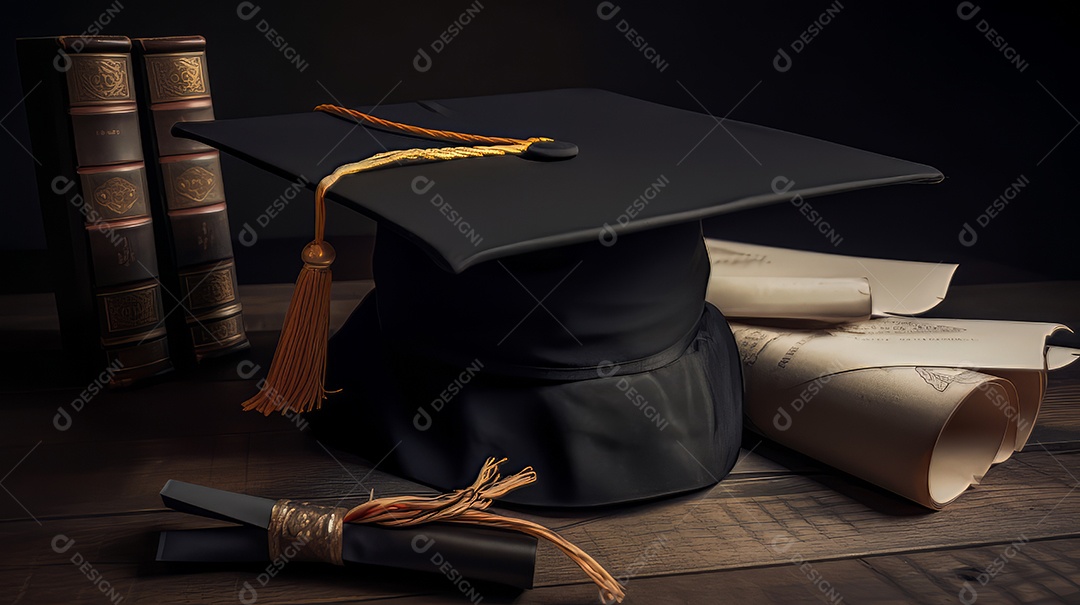 Aprendizado Estudo Sucesso Graduação IA Gerada.