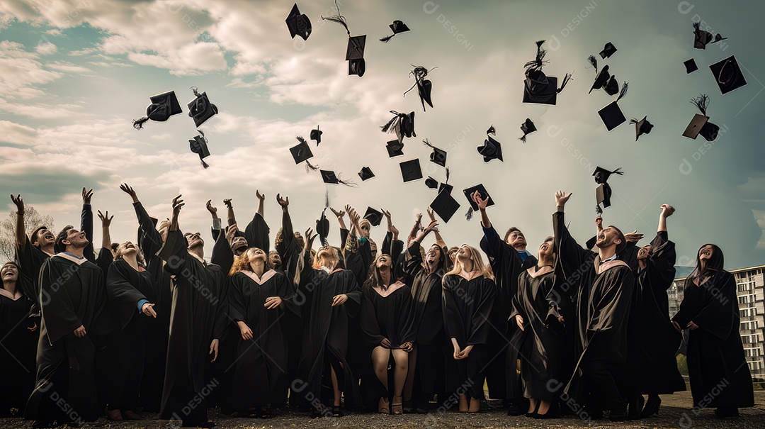 Aprendizado Estudo Sucesso Graduação IA Gerada.