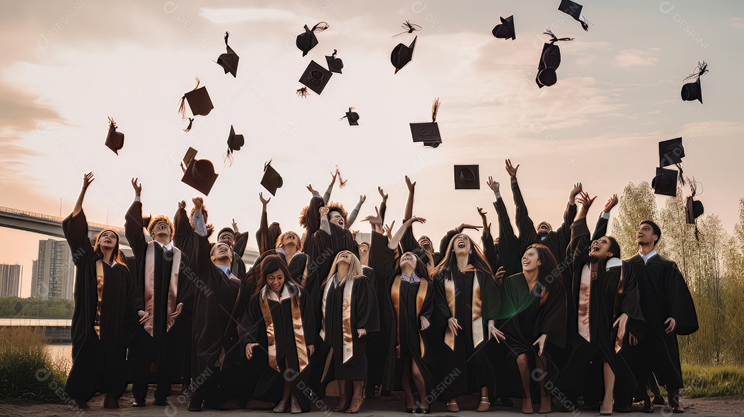 Aprendizado Estudo Sucesso Graduação IA Gerada.