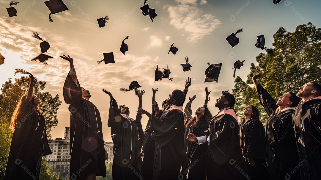 Aprendizado Estudo Sucesso Graduação IA Gerada.