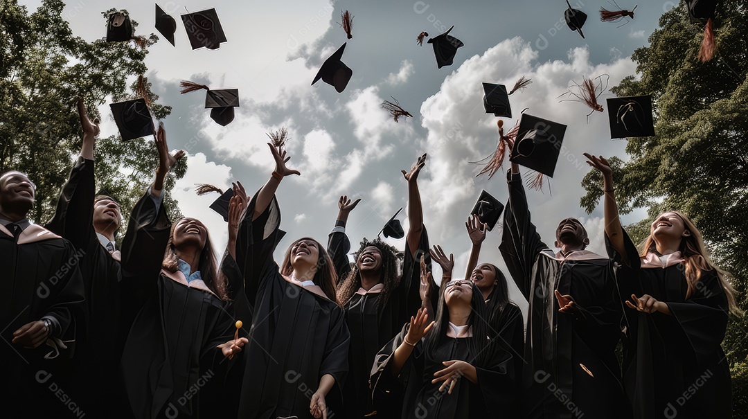 Aprendizado Estudo Sucesso Graduação IA Gerada.