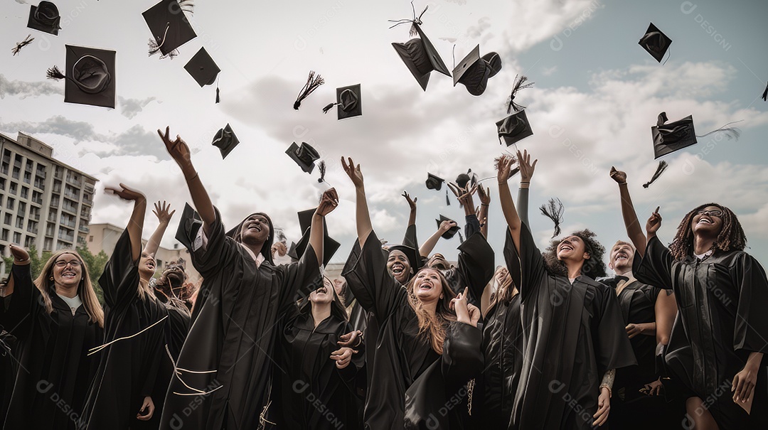 Aprendizado Estudo Sucesso Graduação IA Gerada.