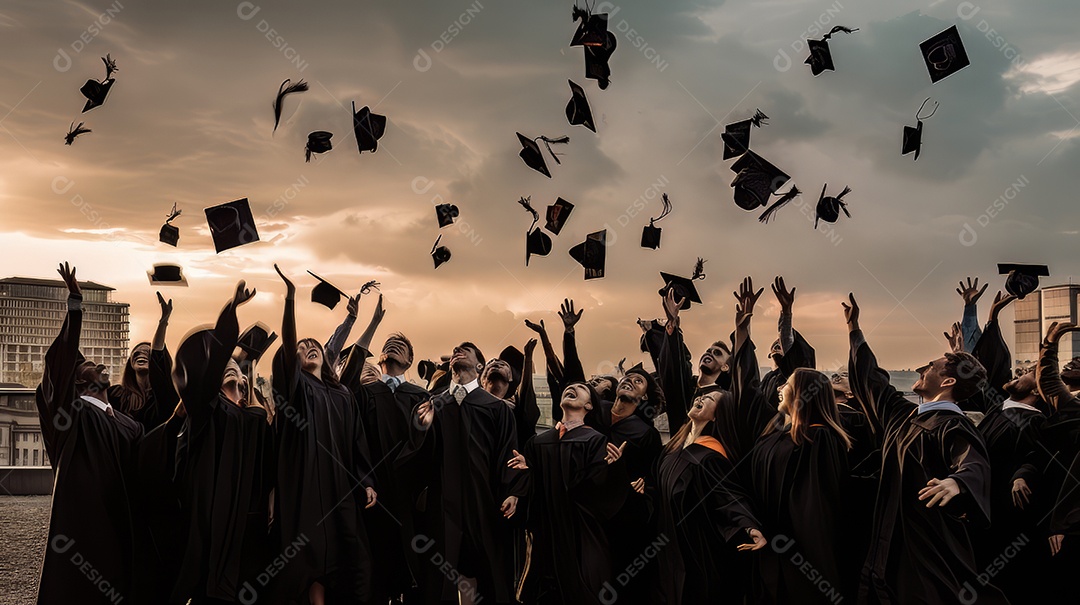 Aprendizado Estudo Sucesso Graduação IA Gerada.