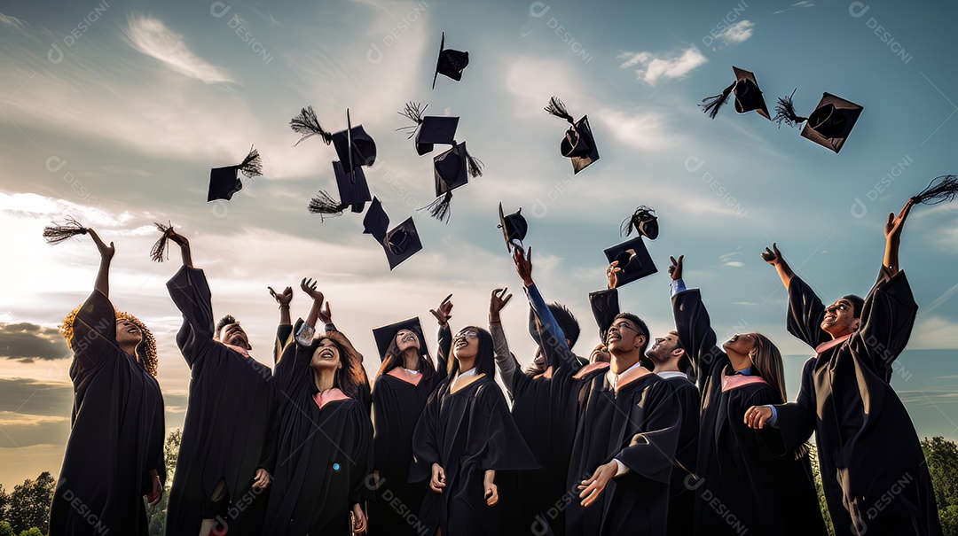 Aprendizado Estudo Sucesso Graduação IA Gerada.
