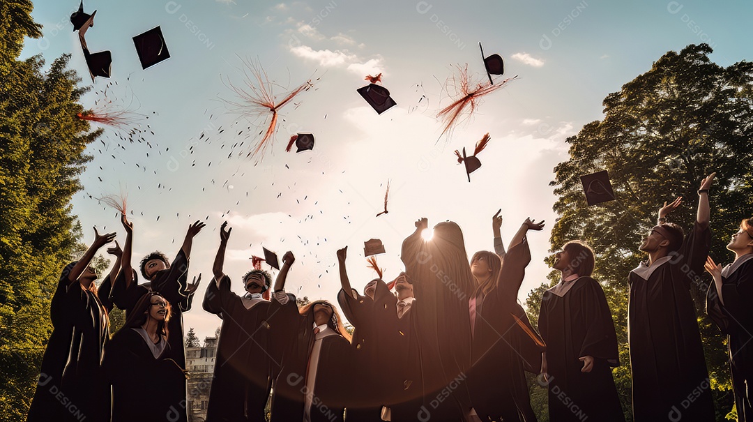 Aprendizado Estudo Sucesso Graduação IA Gerada.