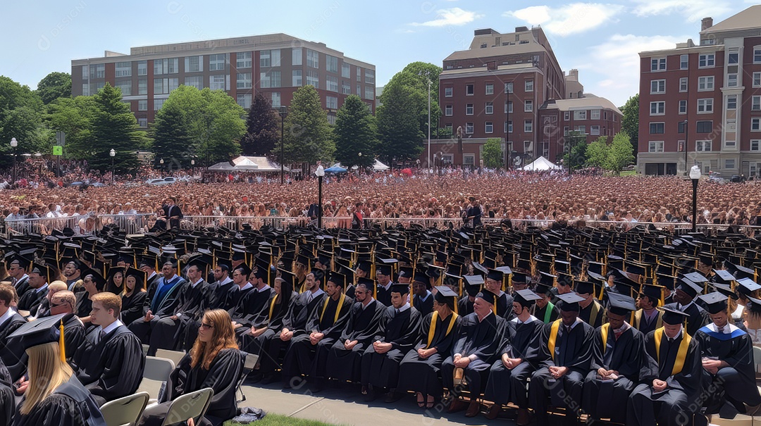Aprendizado Estudo Sucesso Graduação IA Gerada.