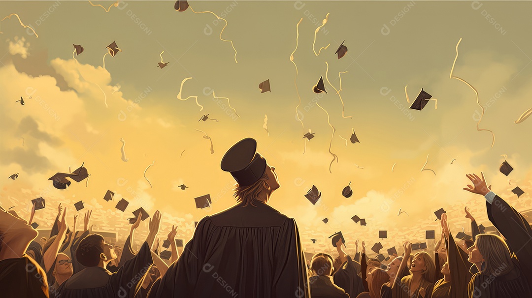 Aprendizado Estudo Sucesso Graduação IA Gerada.