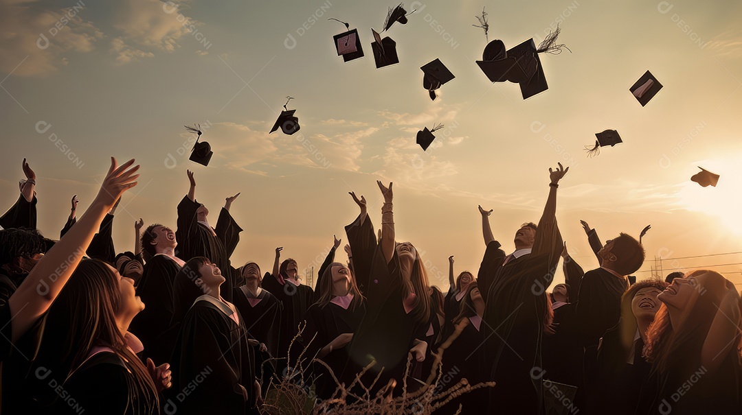Aprendizado Estudo Sucesso Graduação IA Gerada.