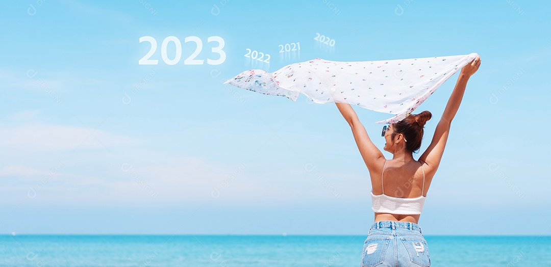 2022 a 2023 para contagem regressiva feliz natal e feliz conceito de ano novo.