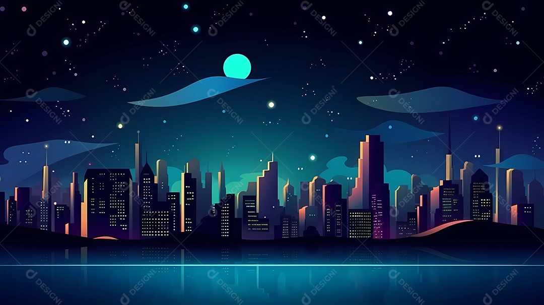 Fundo futurista minimalista da cidade ia generativa