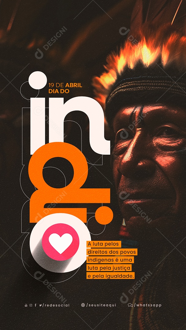 Story A Luta Pelos Direitos Dos Povos Indígenas Dia Do índio Social Media PSD Editável
