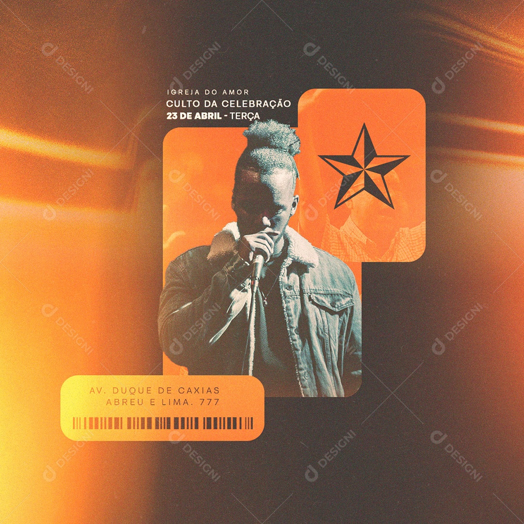 Igreja Do Amor Culto Da Celebração Gospel Social Media PSD Editável