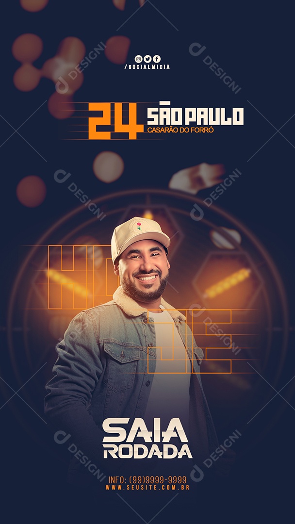 Social Media Storys Flyer Saia Rodada PSD Editavel